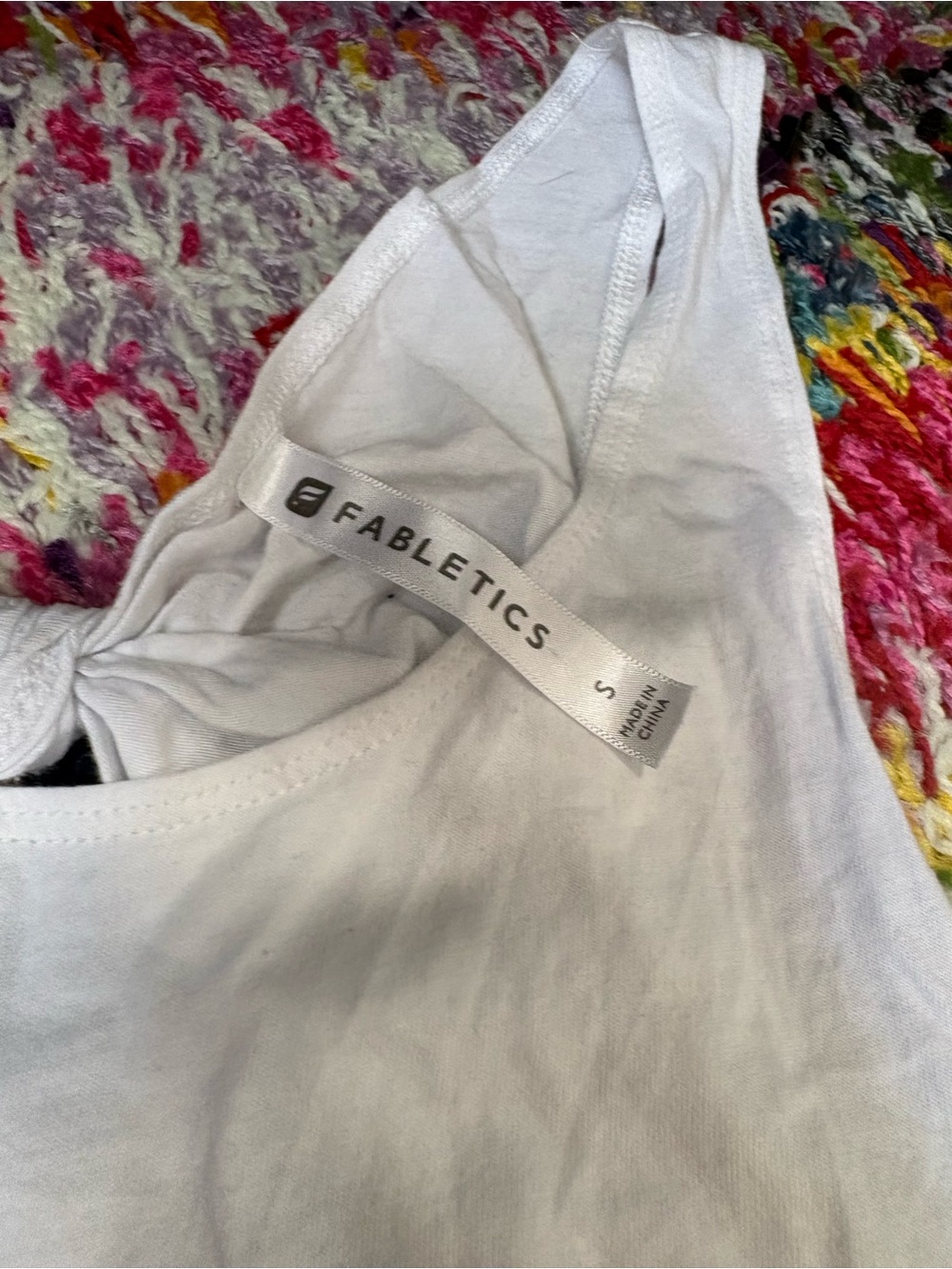 Fabletics White Racerback Tank Top - Picture 3 of 4